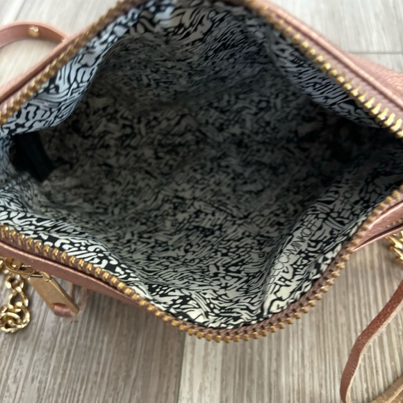 REBECCA MINKOFF ROSE GOLD 3 Zip crossbody purse, gold hardware - Picture 12 of 14